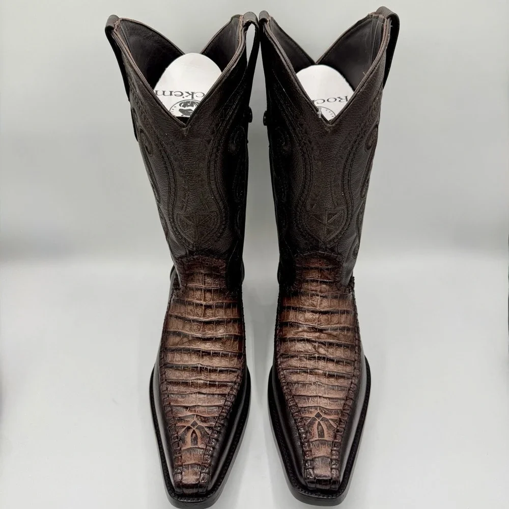 Rock'em Boots‎ Men's Size 9 Brown Bovine Leather Pointed Toe